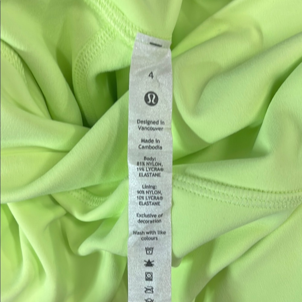 Women's Lululemon Align Neon Green High-Waisted Leggings. Size 4, Faded Zap 28” - Picture 6 of 6